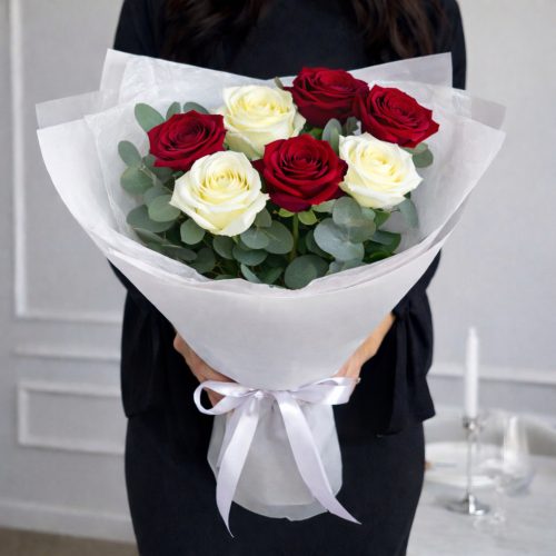 Букет из роз «Два сердца»